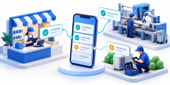 Web app tác nghiệp cho nhân viên làm việc tại cửa hàng, xưởng và hiện trường