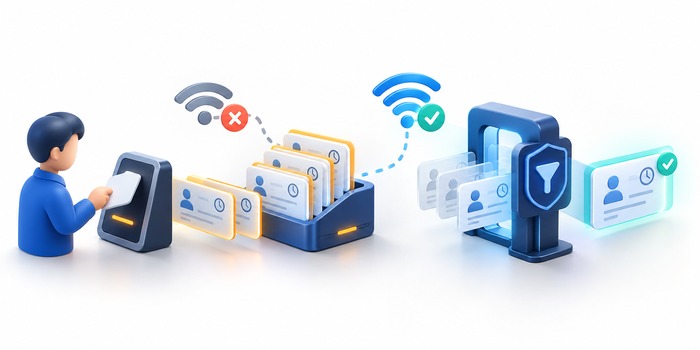 Triển khai chấm công tích hợp: xử lý mất kết nối và dữ liệu quét trùng