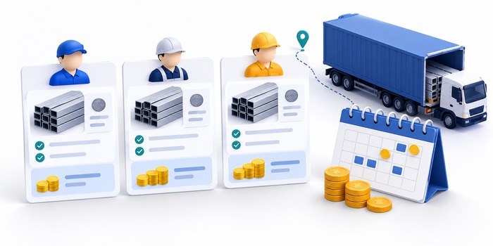 So sánh báo giá nhà cung cấp cùng thông số chi phí và điều kiện giao hàng