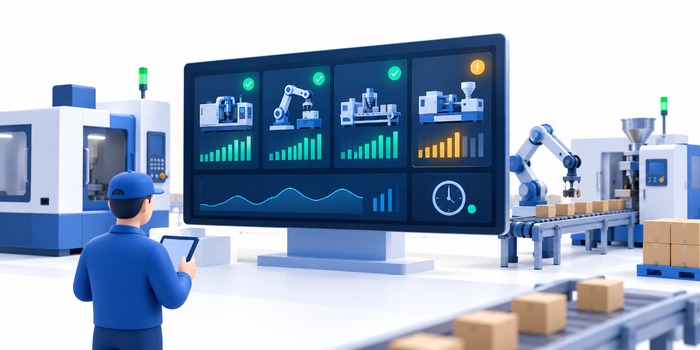 Hiển thị sản lượng thời gian thực trên LCD và màn hình báo cáo tại xưởng